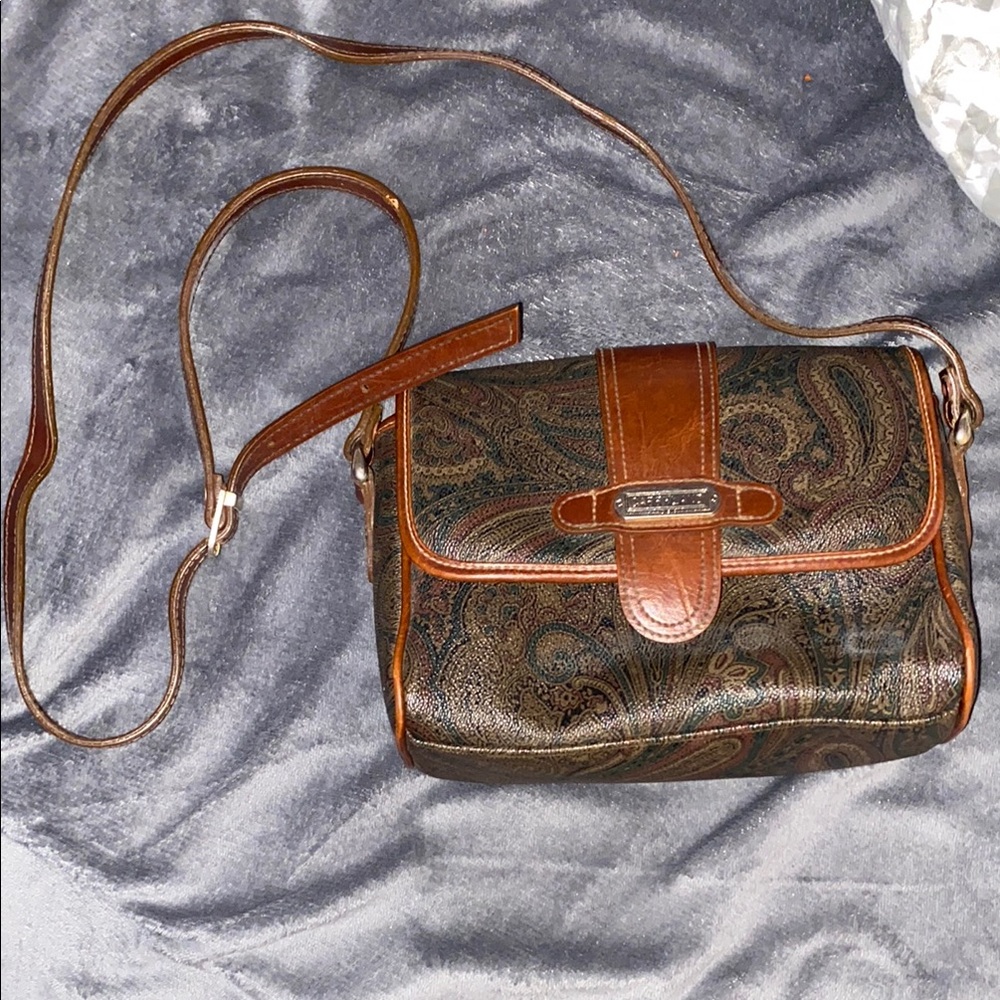 Etro Brown Leather Crossbody Bag